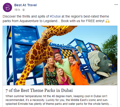 facebook post tourism